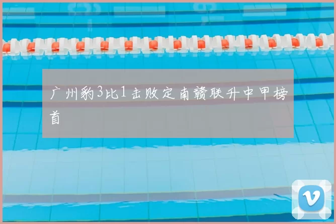 广州豹3比1击败定南赣联升中甲榜首